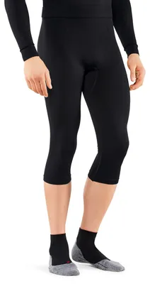 Image de FALKE - Pantalon de sous-vêtement thermique pour hommes, modèle Maximum Warm 3/4, taille M, tissu technique à séchage rapide