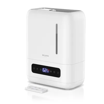 Immagine prodotto di Umidificatore Brandson, diffusore di aromi, umidificatore per ambienti, ultrasuoni, serbatoio dell'acqua da 4 l, umidità regolabile, scomparto per aromi, telecomando, funzione di sterilizzazione, per soggiorno e camera da letto