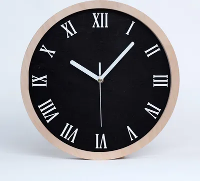 Produktbild von Holzuhr 30fi cm wanduhr - weiße Spitzen - Tafel