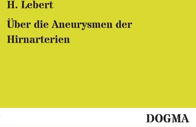 Produktbild von Über die Aneurysmen der Hirnarterien