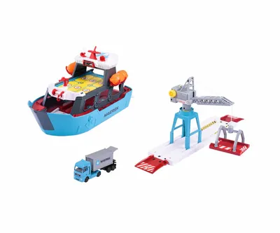Image de Majorette Logistic Freight Ship - konttisatama leikkisetti