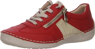 Zdjęcie produktu dla Niskie sznurowane buty Rieker w kolorze czerwonym, rozmiar 36