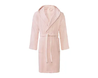 Produktbild von Michalsky Uni Damen/Herren Frottiert Bademantel, % 100 Baumwolle mit Kapuze, rosa, Gr. M