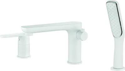Obrázek produktu pro 3 otvory Designová koupelnová baterie Bílá koupelnová baterie VÝŠKA KVALITY