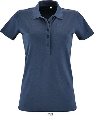 Immagine prodotto di SOLs 01709 | Polo Phoenix da donna / Cotone pettinato e filato ad anelli - Colore: Heather Denim - Taglia: L
