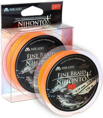 Zdjęcie produktu dla Mikado Nihonto Fine – plecionka 150 m, pomarańczowa, 0,400 mm, pomarańczowa, 0,400 mm