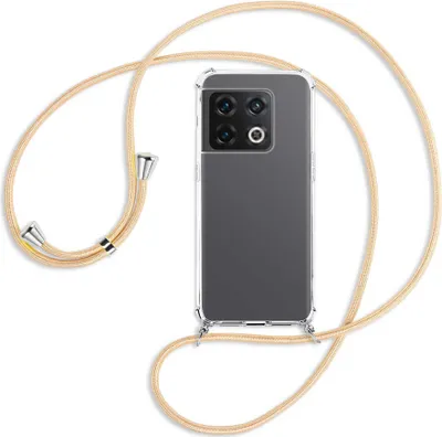 Produktbild von Handykette Backcover-Schutzhülle mit Band (Metall silberfarben) für OnePlus 10 Pro 5G - Goldkordel