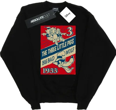 Produktbild von Disney - "And The Big Bad Wolf" Sweatshirt für Herren BI17767 (S) (Schwarz)