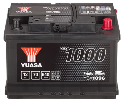 Produktbild von YUASA YBX1000 Starterbatterie 12V 70Ah 640A/EN L3 für Auto LKW Batterie