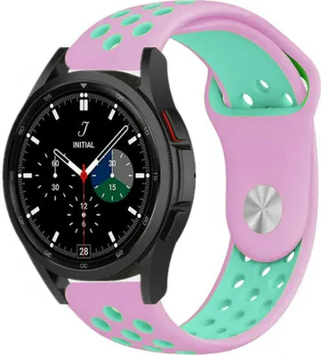 Produktbild von Strap-it Samsung Galaxy Watch 4 Classic 46mm Sportarmband (Rosa/Aqua)