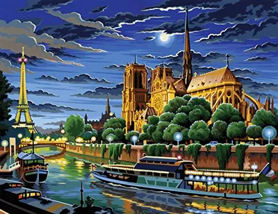 Produktbild von Malen nach Zahlen "Paris", 38,2 x 29,2 cm