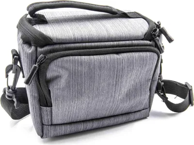 Produktbild von vhbw Kameratasche kompatibel mit Nikon Coolpix L330, L830, P610, L840, P520 Kamera - grau, inkl. Schultergurt, 180 x 107 x 150 mm