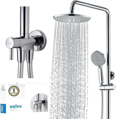 Obrázok produktu pre Ručná sprchová súprava so 4 funkciami – mosadz – chróm – bez batérie – sprchový systém s bodovým prúdom