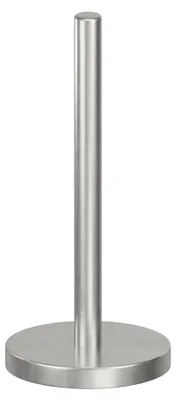 Image de Porte-rouleau de papier essuie-tout, en acier inoxydable avec socle lesté et base antidérapante pour une stabilité maximale, porte-rouleau de papier essuie-tout sur pied (argent)