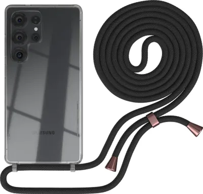 Produktbild von EAZY CASE Handykette mit Hülle für Samsung Galaxy S25 Ultra Backcover Handykette, zum Umhängen in Schwarz
