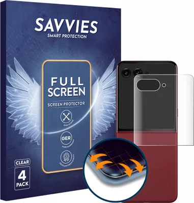 Produktbild von 4x Savvies Fullscreen Schutzfolie für Motorola Razr 60 Ultra (Hinteres Display) Displayschutz Folie Fullcover Klar Transparent