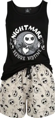 Produktbild von The Nightmare Before Christmas Schlafanzug Damen Bedtime multicolor M