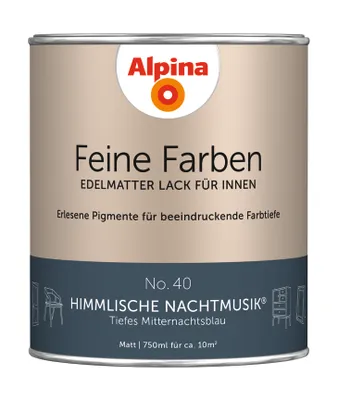 Produktbild von Alpina Feine Farben LackHimmlische Nachtmusiktiefes mitternachtsblau 750 ml