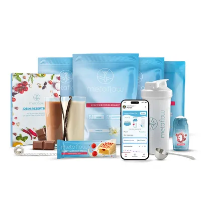 Produktbild von MetaFlow – Stoffwechsel-Shake Starter-Set – Monatsvorrat
