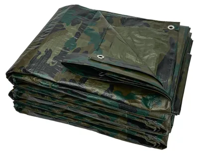 Image de Bâche Garronda imperméable, avec œillets – 5 x 8 m, 100 g/m² – bâche imperméable en PE – résistante aux UV et à la moisissure – bâche pour voiture, bois, piscine – GD-0162, multicolore