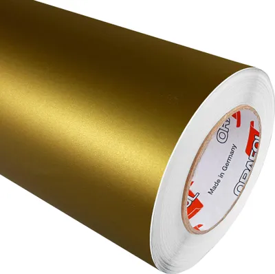 Produktbild von DecoMeister Möbelfolie selbstklebend 100x50 cm - Gold Matt - Einfarbig Klebefolie für Möbel - Klebefolie Möbel für einfache Anwendung, ideal für die Renovierung von Küche oder Bad - Möbelfolie