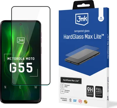 Obrázek produktu pro 3mk HardGlass Max Lite - Tvrzené sklo pro Motorola Moto G55 5G (Černá)