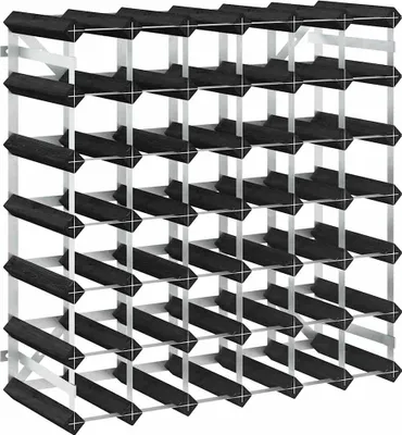 Image de vidaXL Casier à vin pour 42 bouteilles noir pin massif