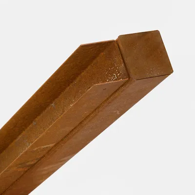 Produktbild von BambusBASIS Modul5 Anfangs- / Endpfosten für Zaunfeld 202 - 250 cm, Cortenstahl, z. Einbet