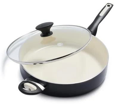 Bratpfanne 30 cm / 4,8 l, keramisch, antihaft, PFAS-frei, mit Deckel