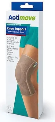 Produktbild von Actimove Kniebandage Geschlossene Patella 2 Stützen Beige Größe L