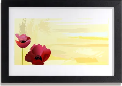 Produktbild von Bild 30x20 MDF-Rahmen Wandkunst Blumen Pflanzen