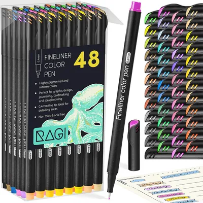 Obrázek produktu pro Sada kreslicích per Fineliner 48 barev Kreslicí pera 0,38 - 0,4 mm