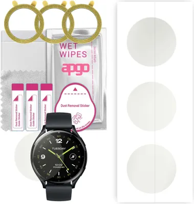 Produktbild von apgo 3 Stück Schutzfolie, Matt, kompatibel mit Xiaomi Watch 2 Smartwatch, Hydrogel Displayschutzfolie mit Positionierhilfe, Displayfolie, robust und kratzfest