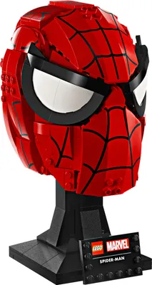 Produktbild von LEGO Marvel Spider-Mans Maske, baubare Superhelden-Büste, Modellbausatz für Erwachsene, Geschenk für Papa, Mama und Fans, Deko-Modell zum Sammeln und Ausstellen 76285