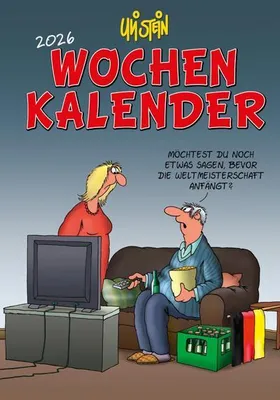 Produktbild von Uli Stein Wochenkalender 2026: Taschenkalender mit Spiralbindung und Gummiband