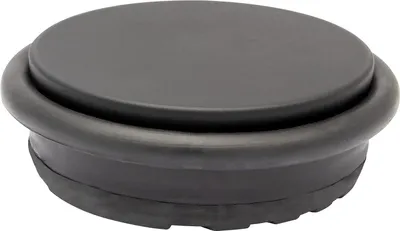 Produktbild von BIG DISK COLOR Schwarzer Türstopper - Ø 98 x 30 mm beschichteter industrieller Stahl mit thermoplastischem Gummi - Schwarz - 750 g - 15519301