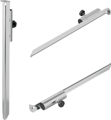 Produktbild von Bodenhülse Edelstahl 50 cm – Fixierschraube für Camping und Wäscheständer Rasendorn für Sonnenschirm oder Wäschespinne