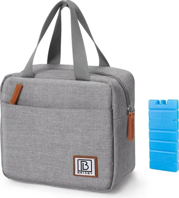 Produktbild von Brisby Kühltasche – Lunchtasche – 4 Liter – 4-lagige Isolierung – Hellgrau