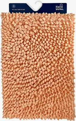 Produktbild von Kleine Wolke Badezimmer Teppich, Badteppich Falbala 90x60cm, Salmon Lachsfarben - Nr.: 4090414519