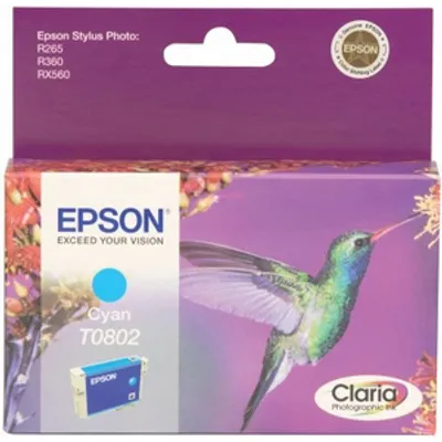 Produktbild von Epson Hummingbird T0802 Cyan Ink Cartridge, Cyan