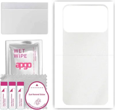 Produktbild von apgo Rückseite Schutzfolie, Skin, kompatibel mit Tecno Spark 8P, Hinten Displayschutzfolie aus Vinylfolie, kratzfest, einfache Montage - Matt Transparent