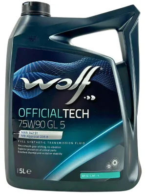 Produktbild von Wolf OfficialTech 75W-90 GL 5 Getriebeöl 5 Liter (8333262)