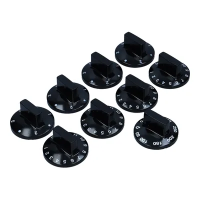 Produktbild von Knebelset 9-teilig schwarz Alternative Universal für Herd