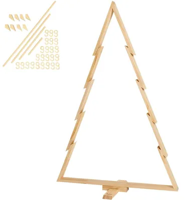 Image de Grand sapin de Noël décoratif en bois, hauteur 134 cm
