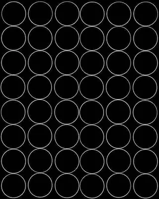 Immagine prodotto di Adesivi rotondi, diametro 6 cm, 48 pezzi, nero opaco