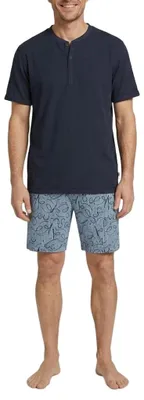 Image de Tom Tailor pyjama pantalon court ayr print blue hommes