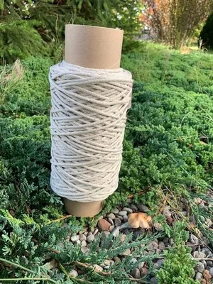 Obrázek produktu pro COLORHOME Pletený bavlněný provázek 4mm 100m Písek pro macramé