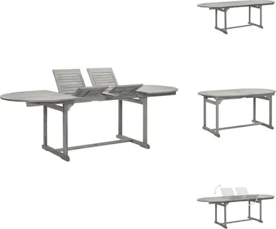 Image de vidaXL Table de jardin (160-240)x100x75 cm Bois massif Acacia - Tables de jardin
