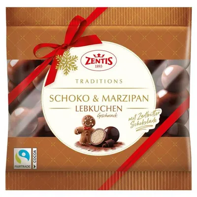 Produktbild von Zentis Marzipan Kugeln Schoko & Marzipan Lebkuchen 90g