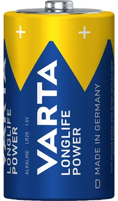 Produktbild von Varta Longlife Power D Blister 2 Mono -Batterie Alkali-Mangan 2 St. - Batterie - Mono (D)